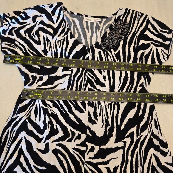 CATO Women's Zebra Print Y2K Tunic Top SZ Small - Picture 7 of 8